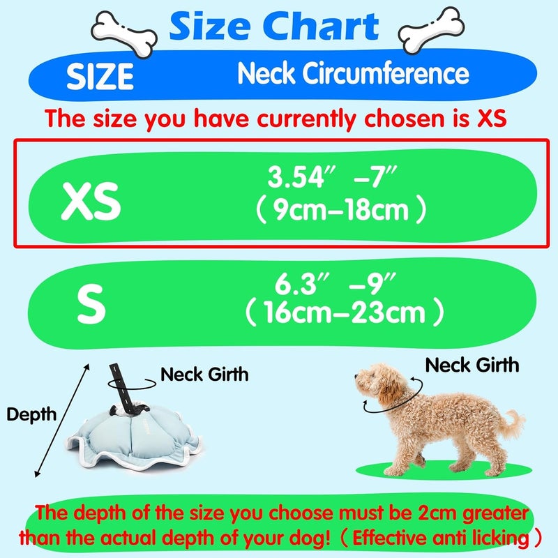 TZBEINN Soft Small Dog Cone Collar Alternative for Small Dogs(Puppy Yorkshire Puppy Chihuahua Pomeranian), Comfortable Dog Neck Recovery Cone, Adjustable Head Pillow Cone After Surgery to Stop Licking - Image 4
